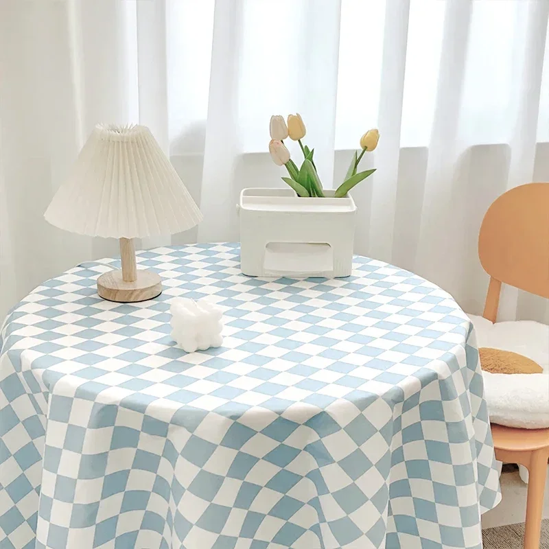 

Tkanina w kratę obrus do jadalni okrągłych prostokątny stół na ślub hotelowy piknik wielokrotnego użytku