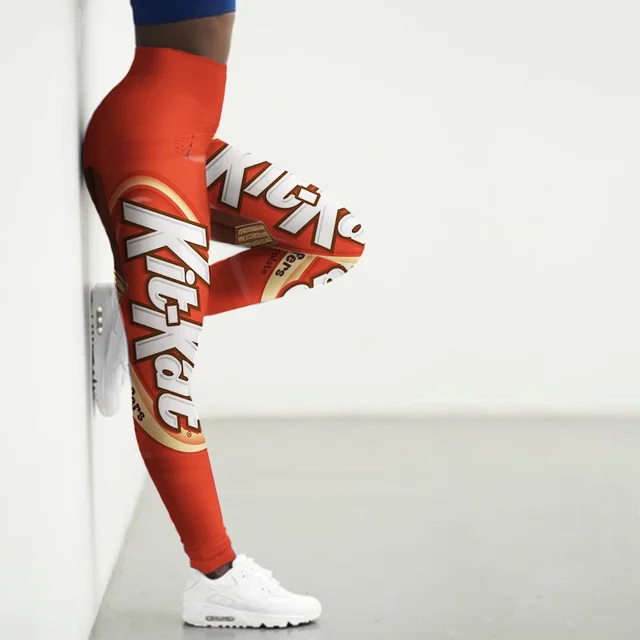 Sport Leggings Women 3D Snacks Printed Tights Yoga Pants Gym Legging Femme Seamless Legins Ladies Leginsy Damskie Leggins Sexy 4