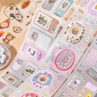 Ins Style Cute Y2K Glitter Decoration Adhesive Tape Planner Handbook DIY Scrapbooking Journal Collage Material Stickers 1