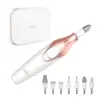 Enrichment PureNails Luxe Rechargeable Manicure Set - 12-Piece Cordless Electric Nail Drill with 9 Nail Attachments, 3 Speeds an 1