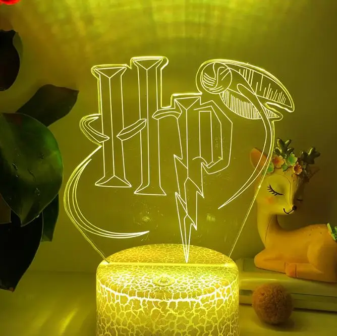 Lampada Da Notte 3D Harry Harry Harry Figure Giocattoli Led Telecomando Rgb Hp Per Matrimonio Regalo Di Natale Giocattolo Luce Natalizia