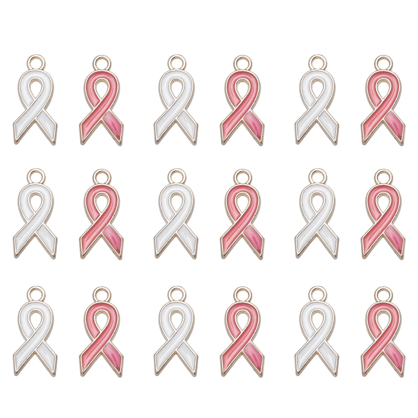 

40 Pcs Bulk DIY Ribbon Pendant Miss Beads Necklaces Women Lady Parts Alloy White Charms