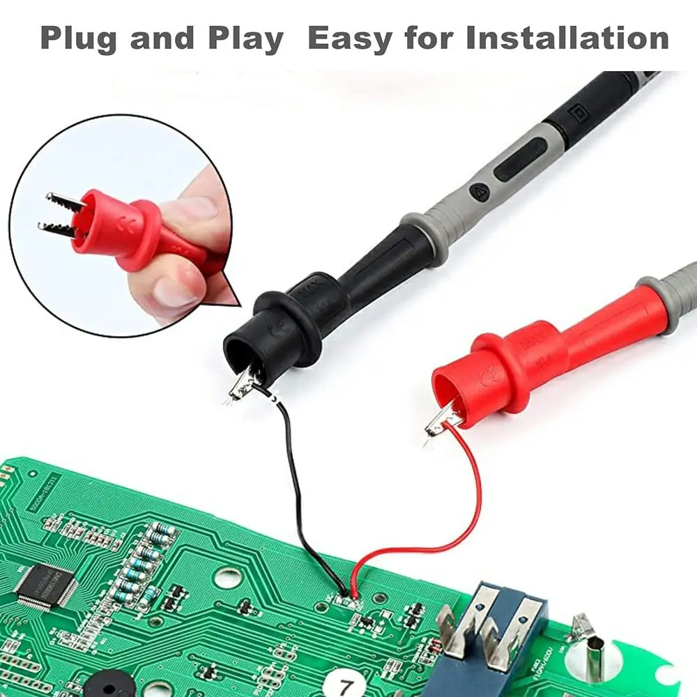 Alligator Clips Electric Test Clamp Test Probes Test Clip Test Leads Electrical Clamp 1Pair Alligator Crocodile Test Clip Clamp For Multimeter Tester Probe Crocodile Electrical Clamp For Testing Probe Meter