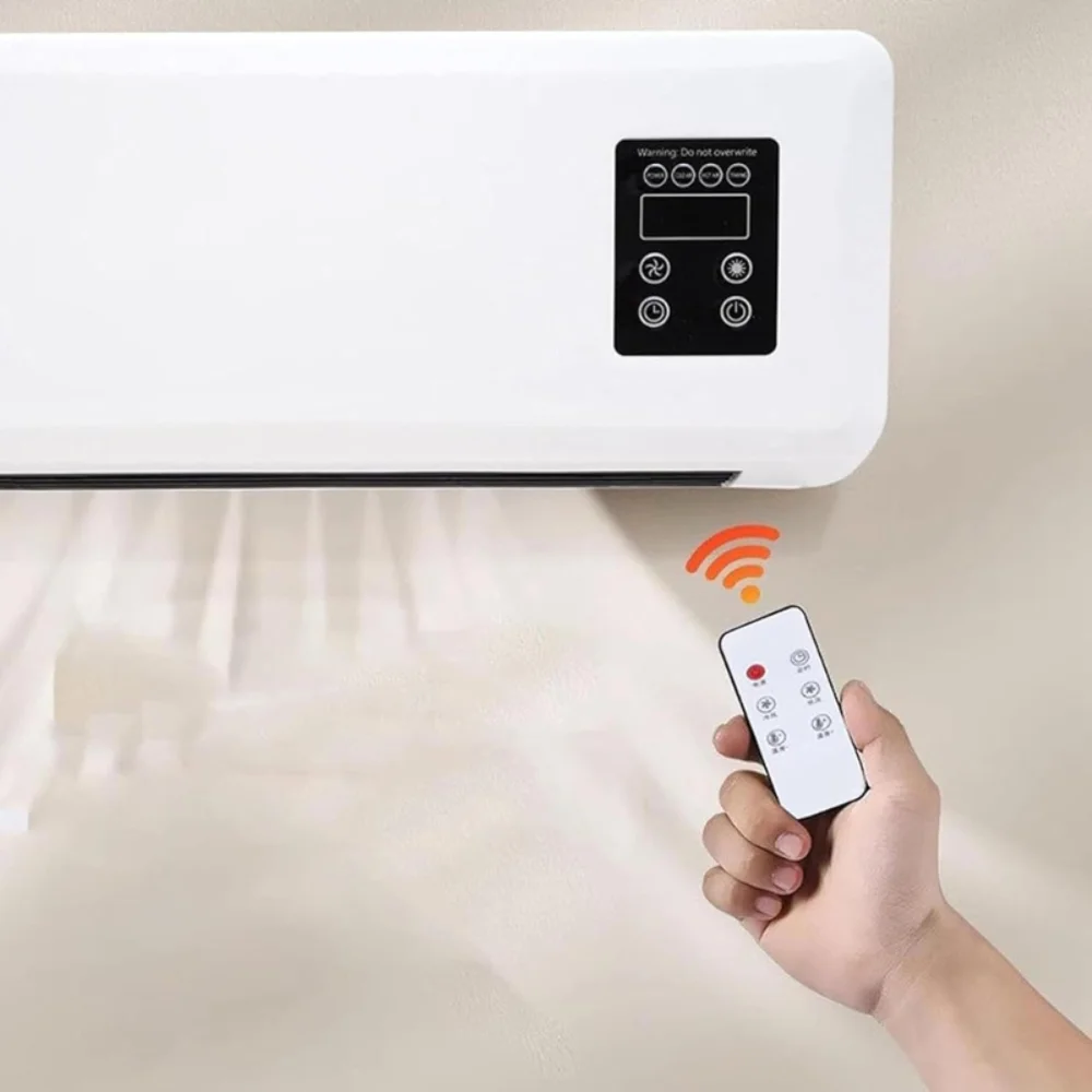 Wand-Luftkühler - 2000 W Wand-Klimaanlage Mit Fernbedienung, Kleines Multifunktionales Kuehlgeraet Winterwaermer Fuer Zuhause, Ideal Fuer Schlafzimmer Und Wohnzimmer, Effizientes Klimageraet 4591535401