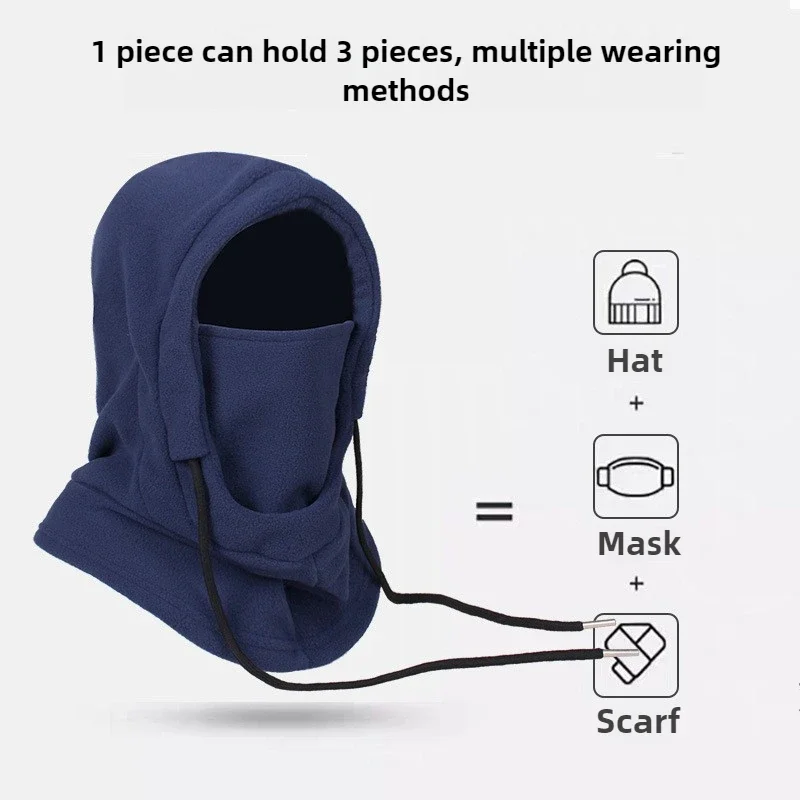 Winter Warm Cycling Hat Men Women Face Masks Scarf Windproof Cold Resistant with Velvet Cover Cycling Walking Skiing Face Mask