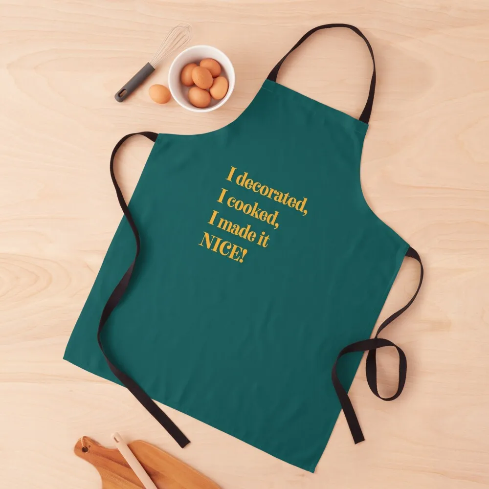 

“I made it nice” Dorinda Medley Apron christmas kitchen cloths Restaurant Kitchen Chef Apron