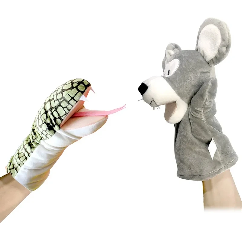Baby Toys Animal Hand Finger Puppet Plushed Doll Educational Baby Toys Fox Bear Shark Simulator Soft Stuffed Toys Anime Doll Game For Girl