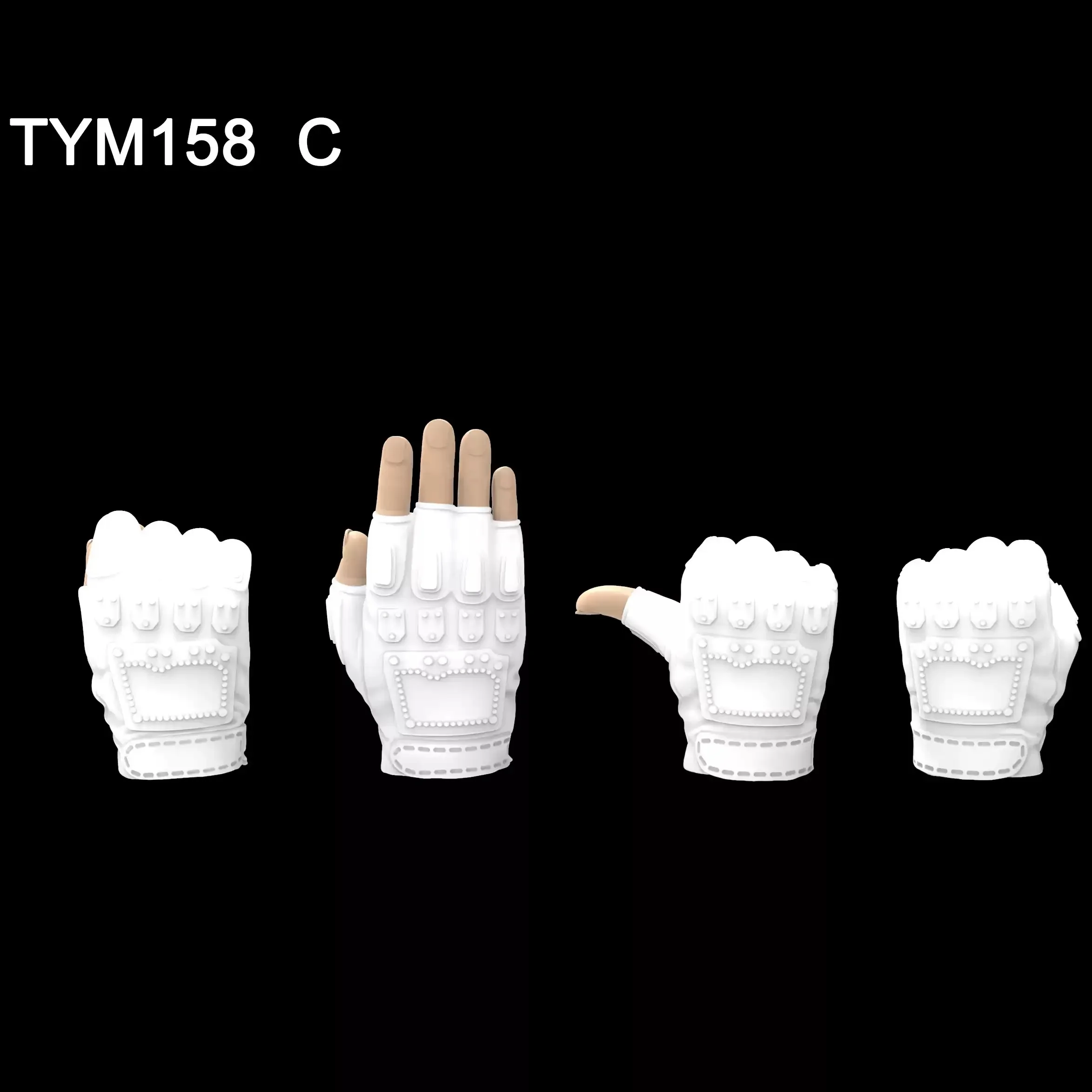 TYM158 1/6 여성 핸드타입 플라스틱 손 모델 액세서리