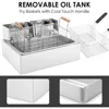 Commercial Deep Fryer, 3400w Electric Turkey Fryer with 3-Baskets, 22L/23.25Qt 1mm Thickened Stainless 3