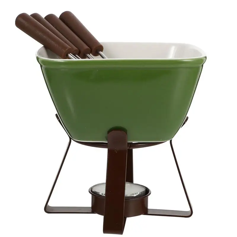 1 Set Cheese Melting Pot Ceramic Butter Chocolate Hot Pot Melting Stove Ceramic Chocolate Fire