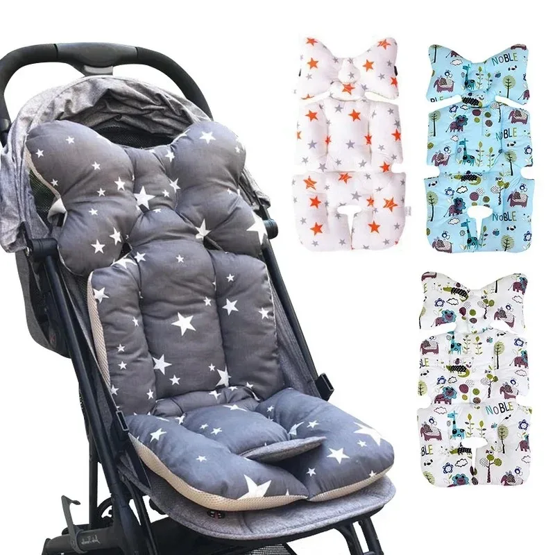 Baby Stroller Seat Cushion Thick Warm Cotton Breathable Stroller Car High Chair Seat Cushion Liner Mat Cover Protector Accessory stroller seat cushion