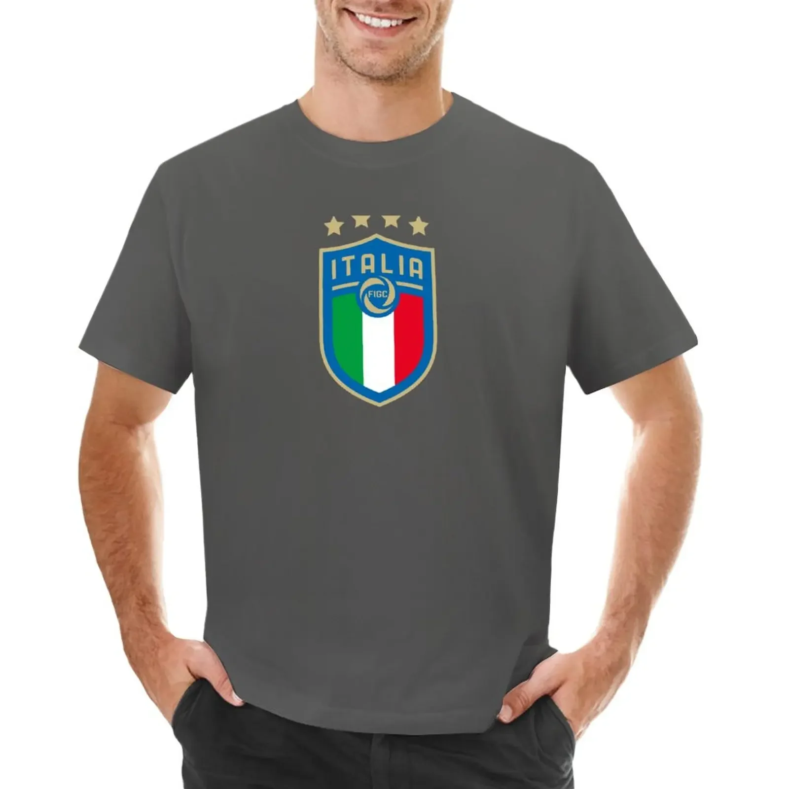 

Italy National Football Team T-Shirt funnys summer top sports fans black t shirts for men