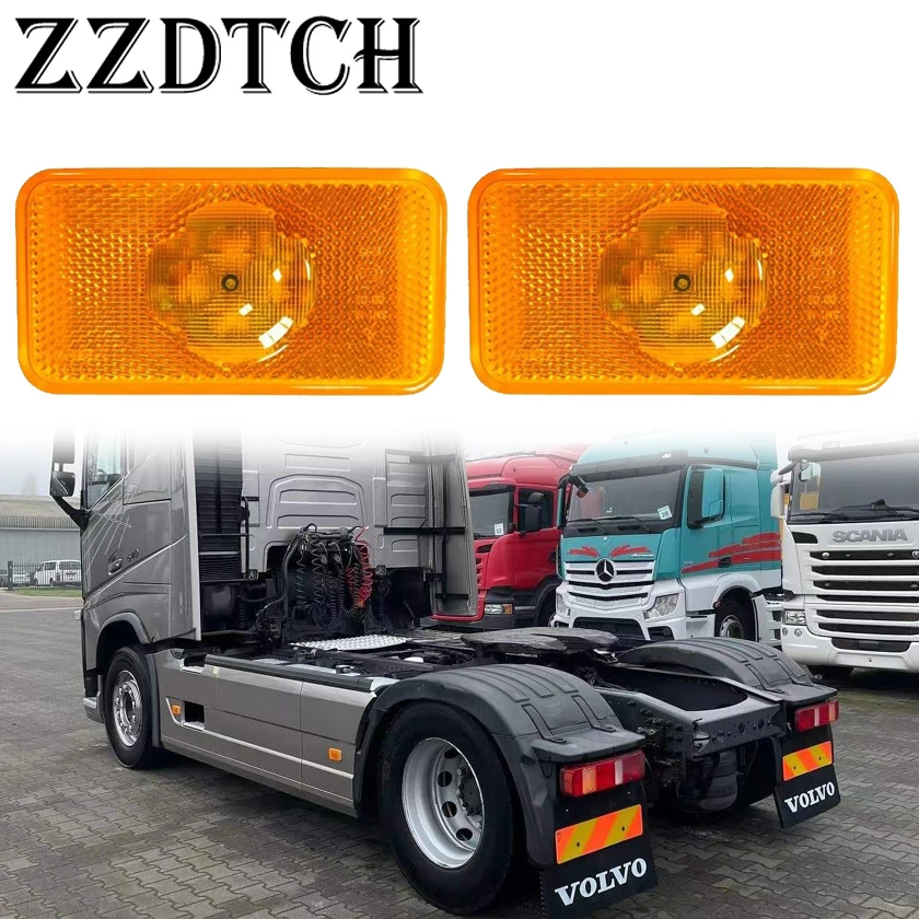 10 шт. боковые габаритные огни 24 В 4 светодиода для Volvo FH12 FM12 FH16 FMX500 грузовиков