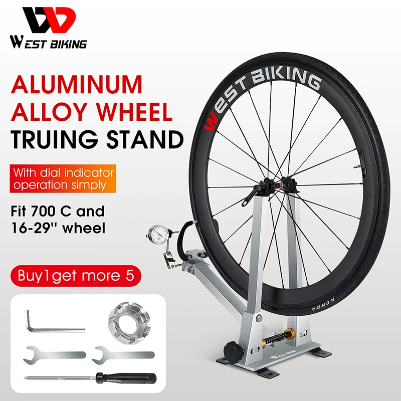 Bicycle Wheel Truing Maintenance Stand w/ Mechanic tool Fits 10"-29" Bike Wheels 