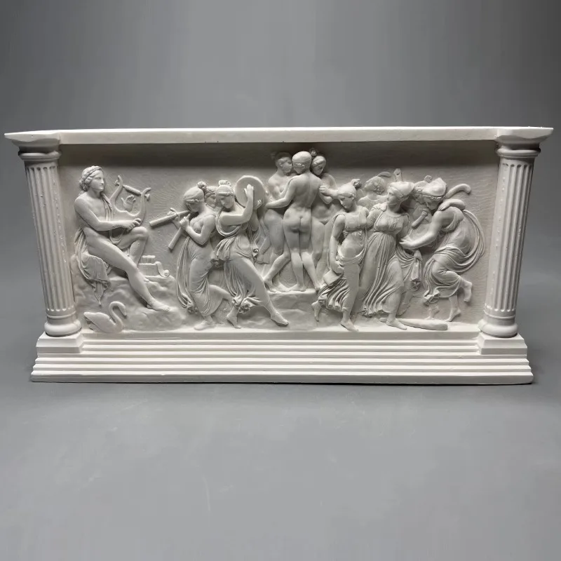 Dancing Muse Stereoscopic Printmaking Figures Relief Plaster Statue Desk Decoration Characters Sculpture Room Aesthetic Decor