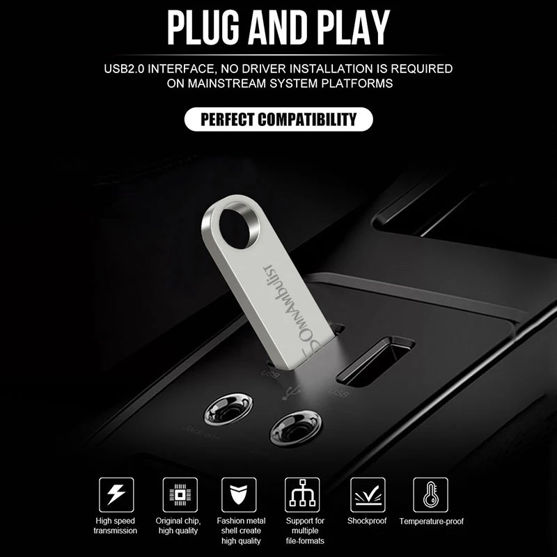 Pen Drive 128GB High Speed USB2.0 for PC Mobile