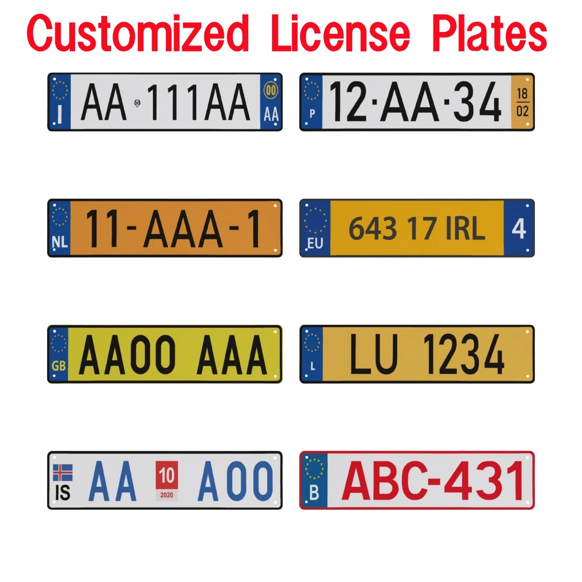 Customize License Plate Number Road Sign House Number Metal Sign Garage ...