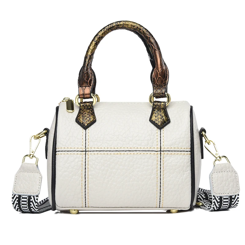 100% Genuine leather cowhide handbag women Classic designer