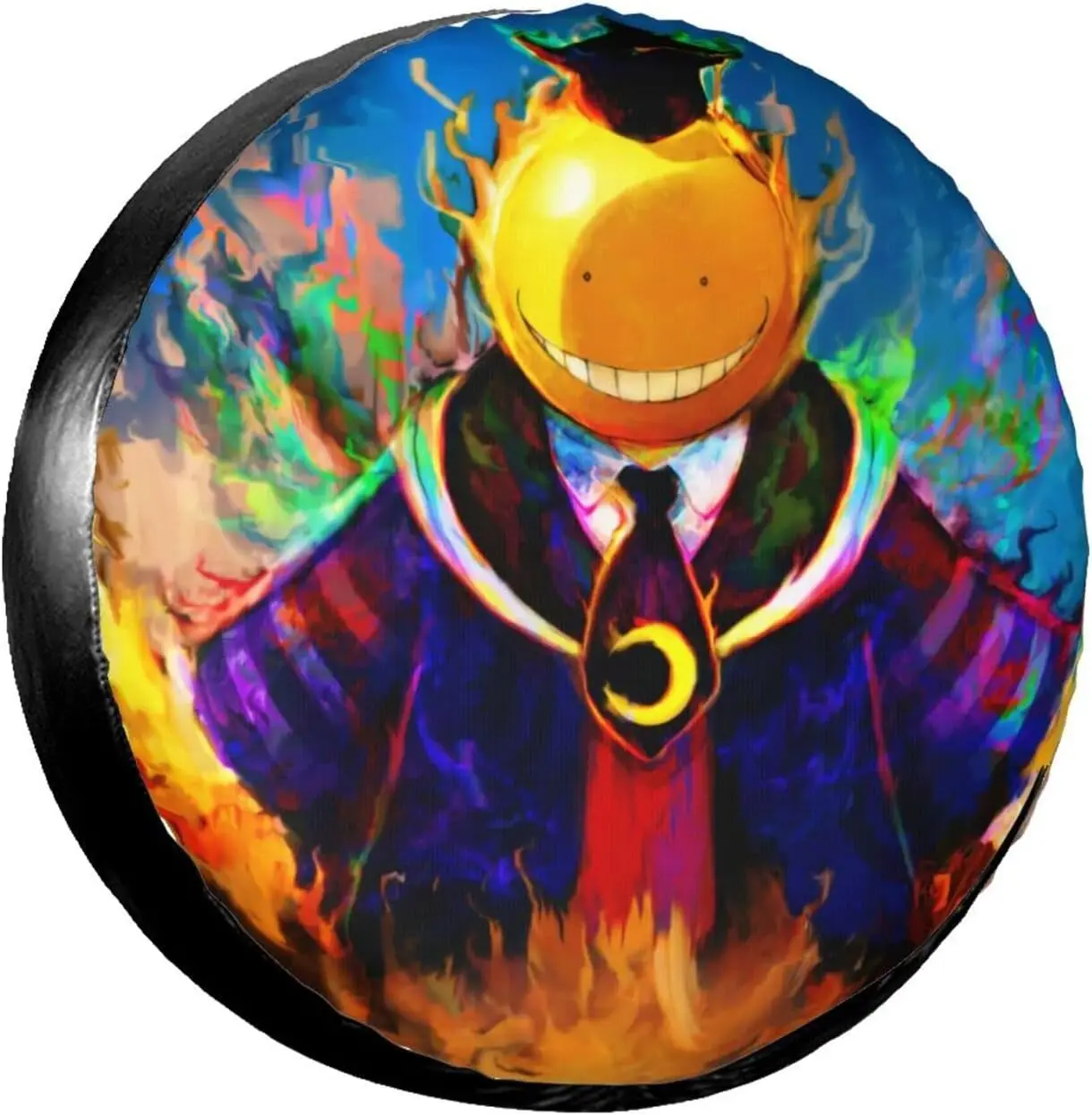 

Anime Assassination Classroom Spare Car Tire Cover Wheel Protectors Water Dustproof Universal Fit for SUV Truck Camper Travel