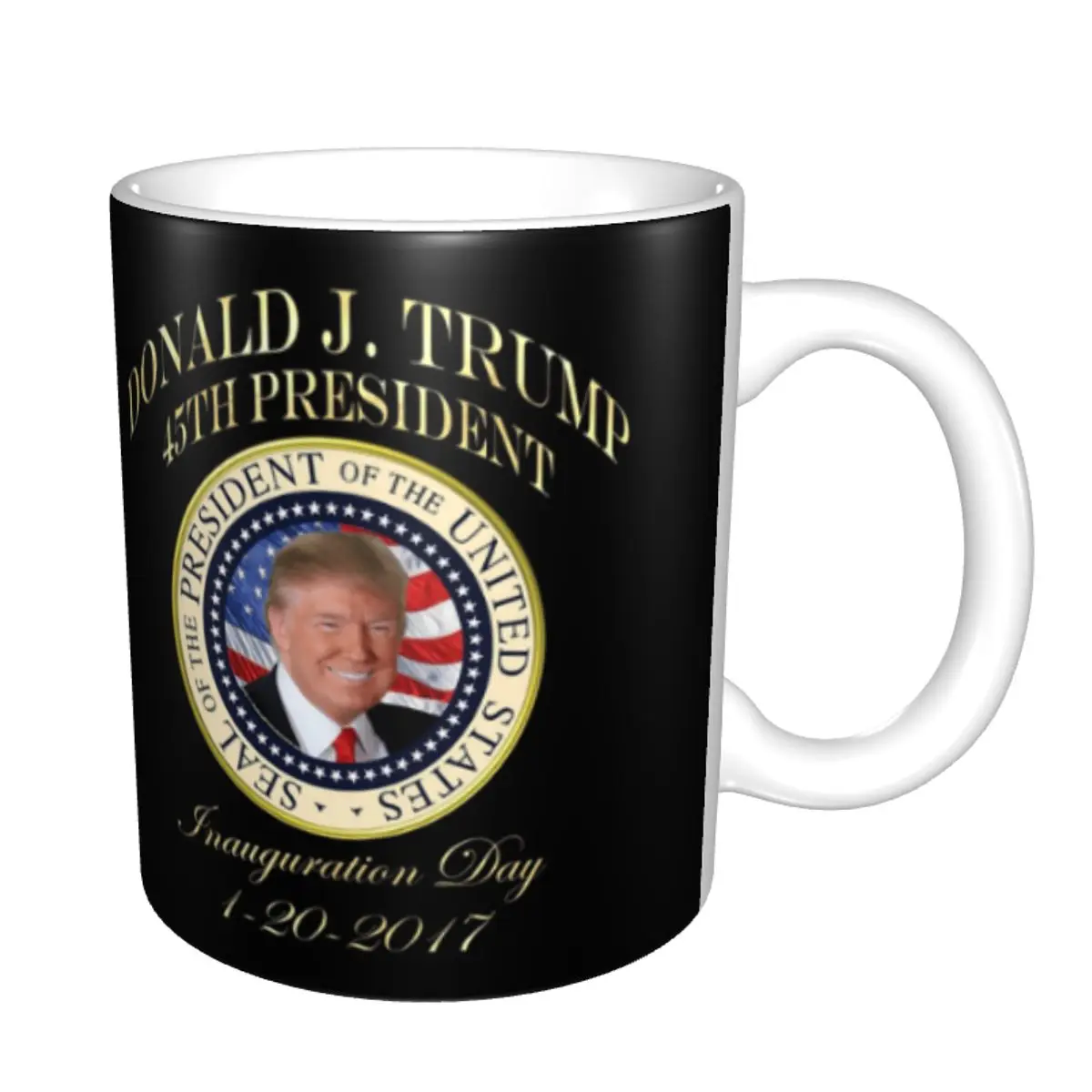 I Support President Trump Head Face Drinking Coffee & Tea Gift Mug Cup,  Collectibles, Things, Stuff, Accessories, Products And Office Items For Pro