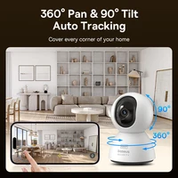 Baseus  Caméra de surveillance intérieure IP WiFi 5G HD 4MP/3K, dispositif de sécurité intelligent, avec audio bidirectionnel et haute clarté 3