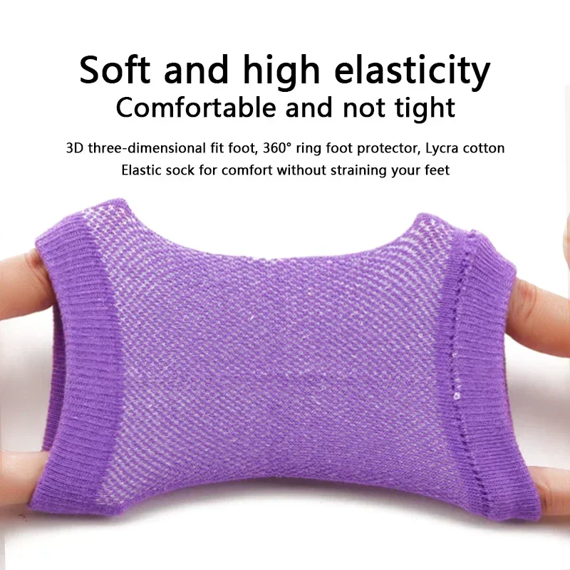 Silicone Feet Pads Heel Moisturizing Toeless Socks Heel Repair Unisex heel protector pads