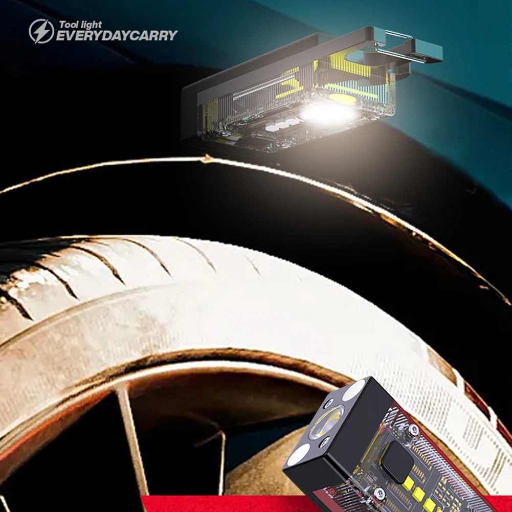 500LM LED COB Camping Light Solar Type-C USB Rechargeable Portable Flashlight 500mAh IPX4 Waterproof for Power Outage Emergency