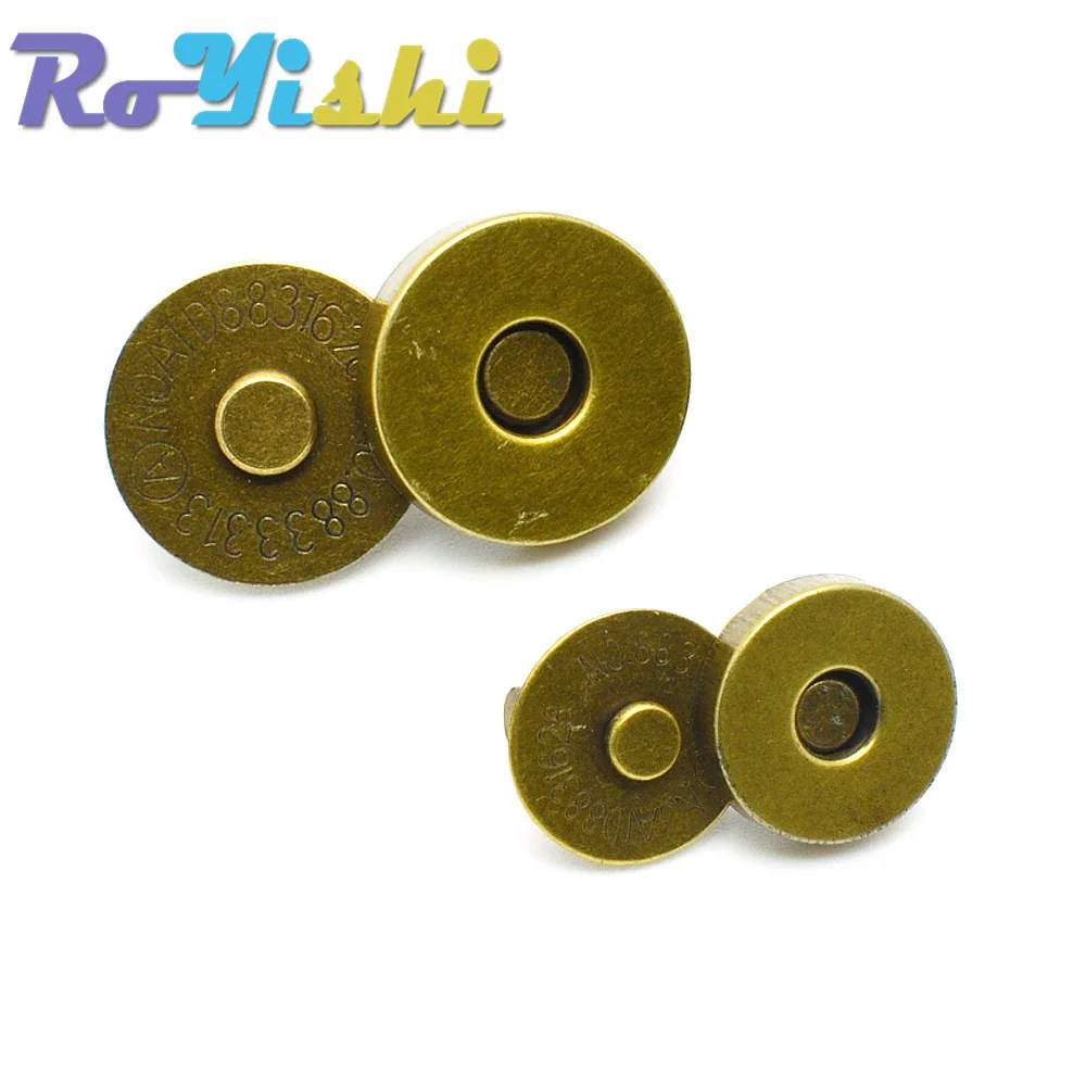 10 Pcs/Pack 14-18MM Magnetic Snap Fasteners Clasps Buttons Handbag Purse Wallet Craft Bags Parts Accessories