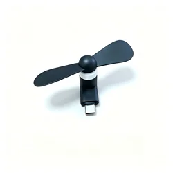 Compact Type - C USB Phone Fan with Soft Blades (Black)