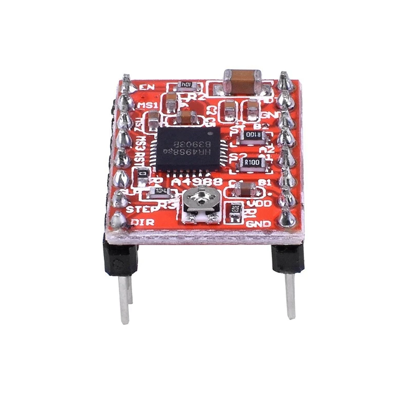 A4988 스텝 스틱 스테퍼 모터 드라이버 모듈, 3D 프린터 용 방열판 포함, Reprap 적합, 10Pcs