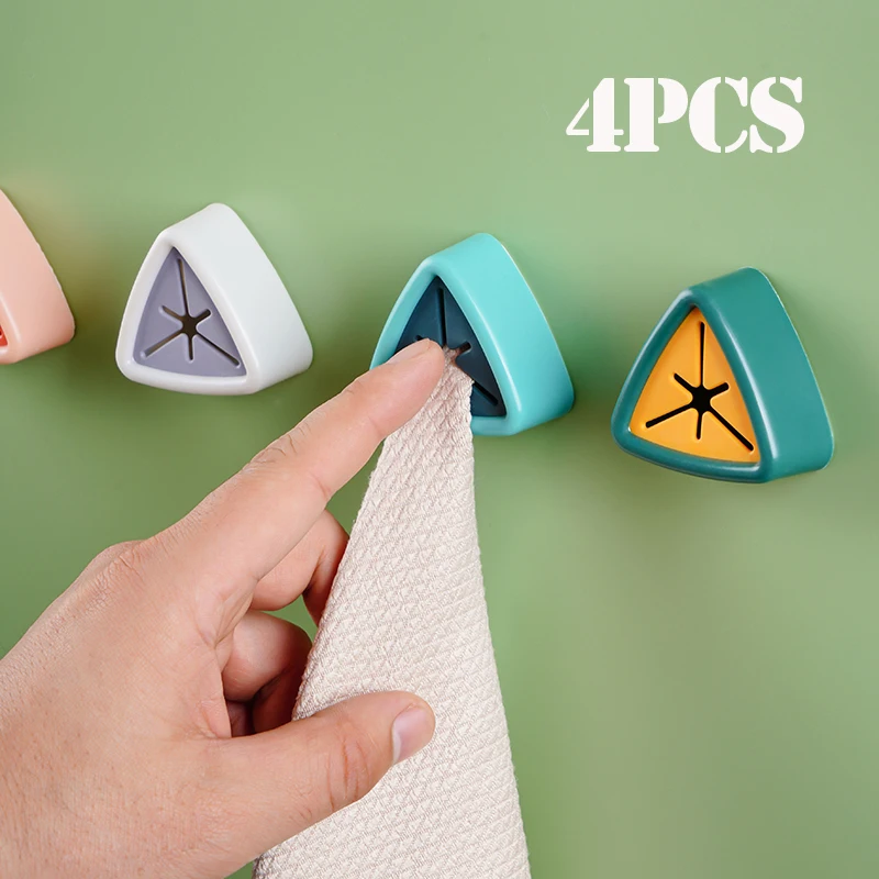 Towel Holder Towel Storage Racks Hanger Adhesive Towels Storage Wash Cloth Clip Sucker Wall