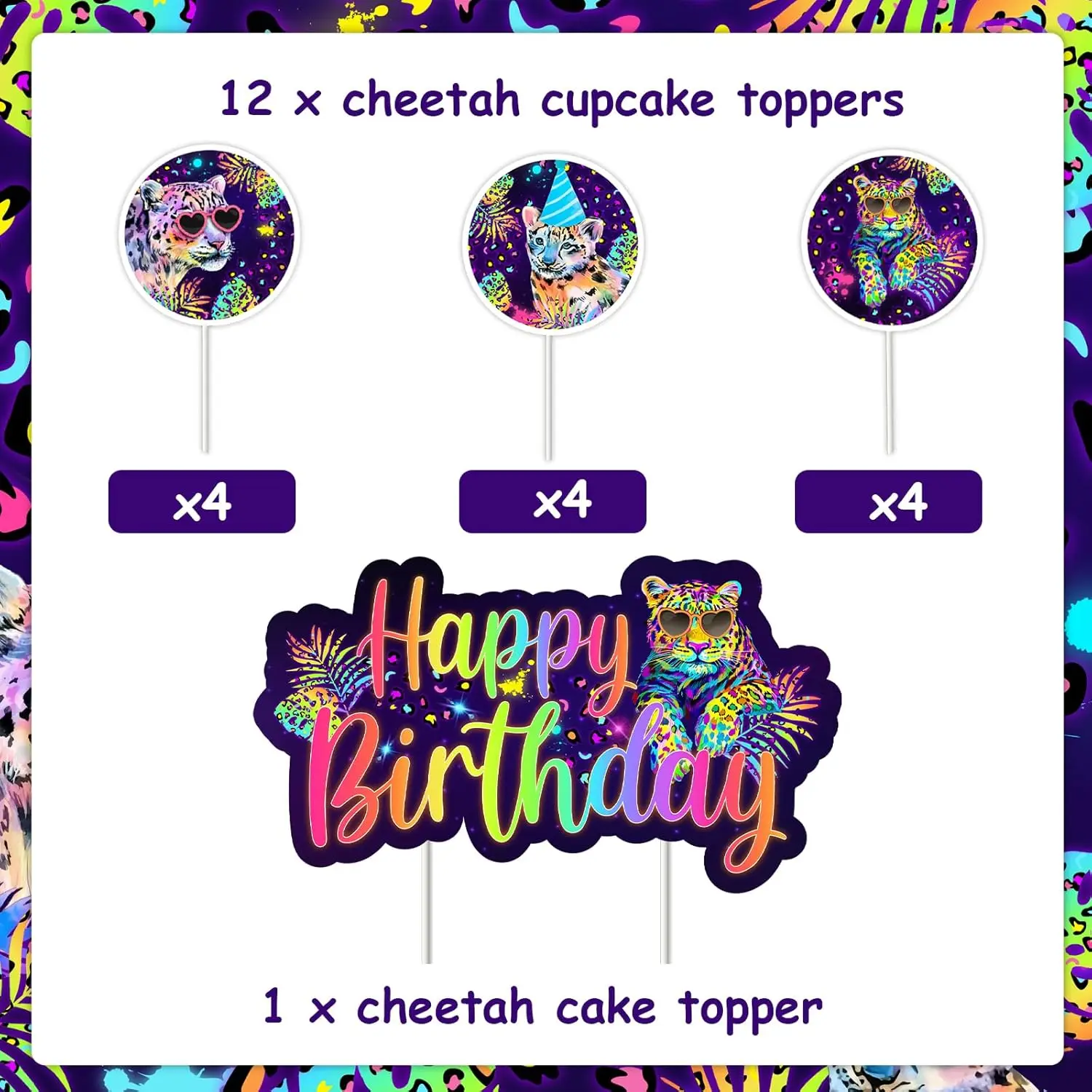 Cheerful, Wild, and Perfectly On-Point: My Real Experience with Cheetah  Print Birthday Cake Topper Set, image size:1500x1500