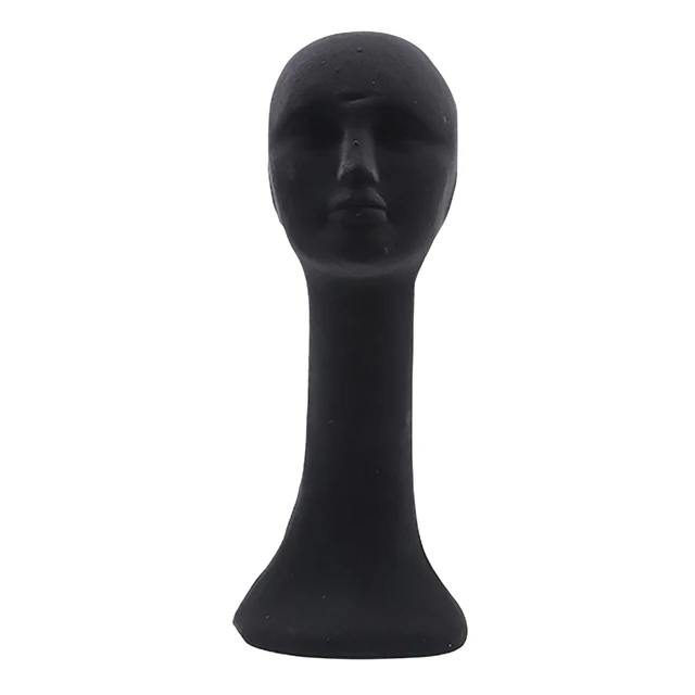 4 White Male Styrofoam Mannequin Head with Long Neck MM-256