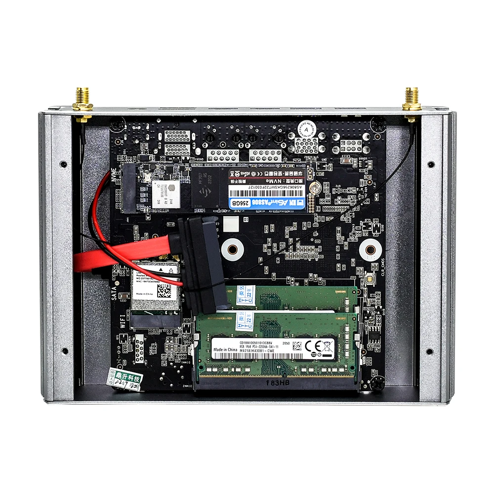 Topton FU02 Fanless Gaming Mini PC AMD Ryzen 7 7730U 8 Core 16 Threads Barebone PC 2 LANs Router Computer Windows 11 2x4K WiFi6 6