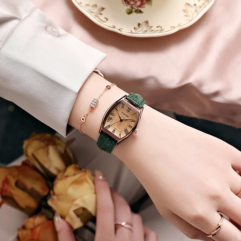 Women's Watch Retro Bucket Shaped Simple Belt Women's Watch