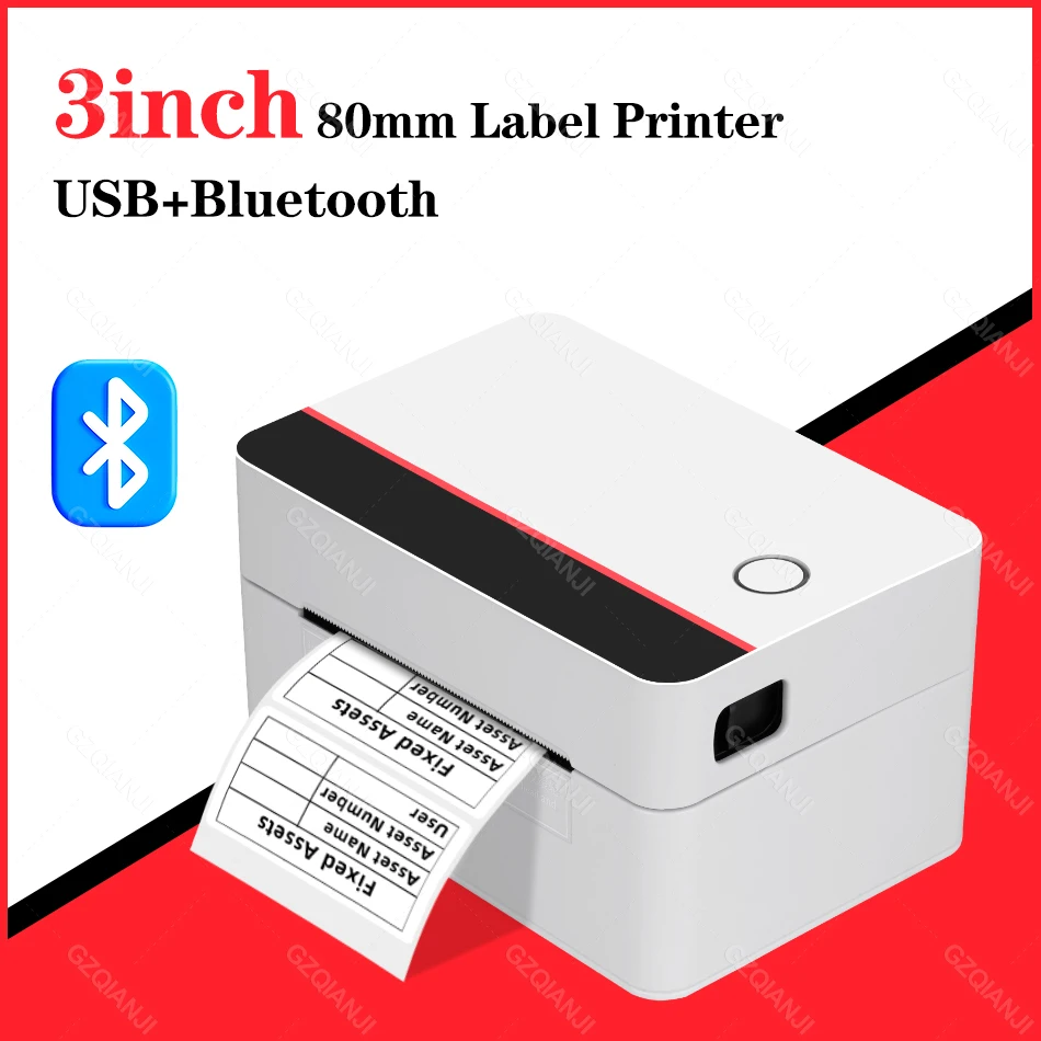 

Xprinter 3-дюймовый USB-порт Bluetoot, термоэтикетка, штрих-код, ярлык, 30 мм-80 мм, принтер Maker 127 мм/с