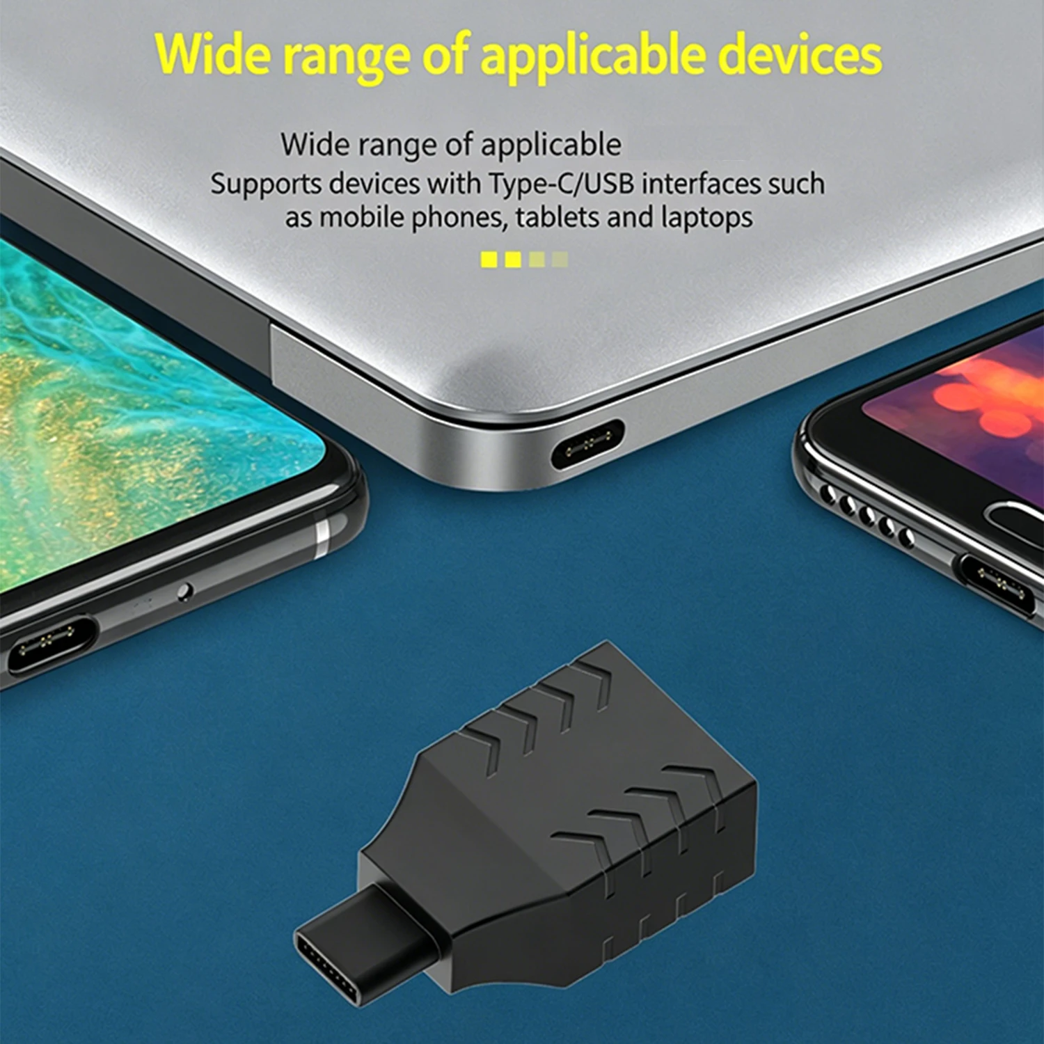 High-Speed USB C to USB 3.1 Adapter - Type C Male to USB A Female All-Plastic OTG Connector for Fast Data Transfer and Charging