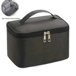 Men's Large Capacity Double-Layer Toiletry Bag - Stylish Oxford Cloth Portable Handbag for Business Trips (1pc Black)