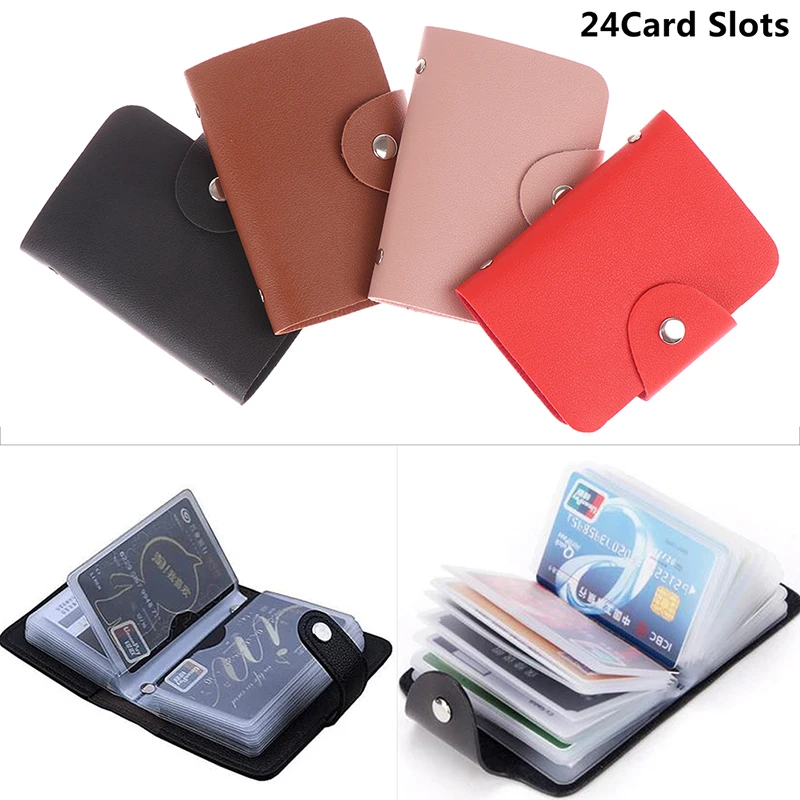 

24 Bits Business Card Holder Credit Card Wallet Cash Holder Organizer Case Pack