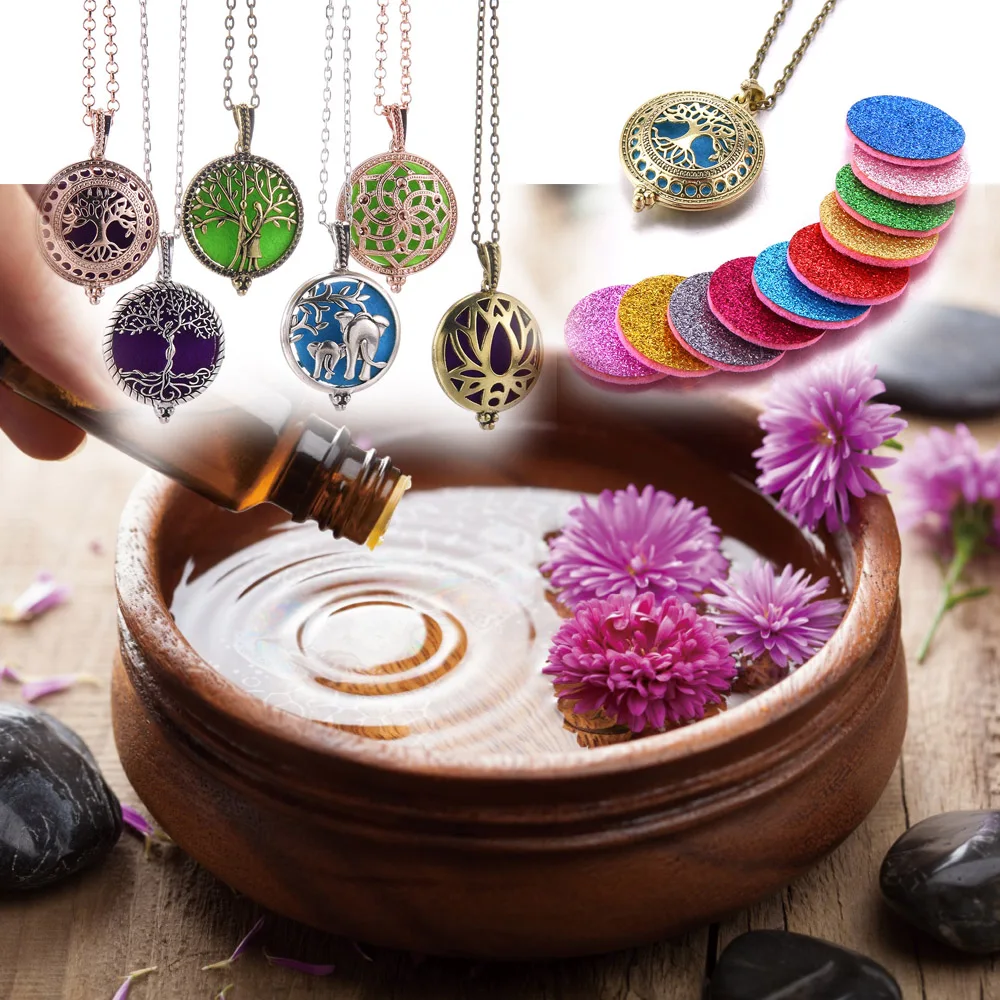 Aroma Jewelry Aromatherapy Necklace Diffuser Pendant Locket DIY Tree  Elephant Dragonfly Perfume Essential Oil Diffuser Necklace - AliExpress