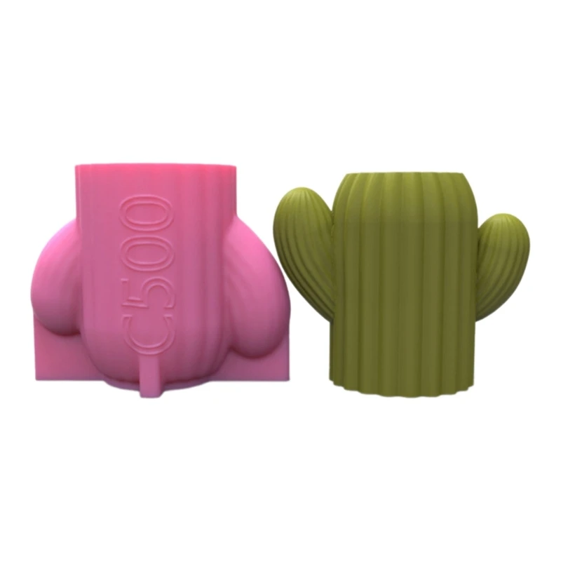 Cactus Shape Mold Flower Pot Succulent Planter Mold DIY Craft Tool Nonstick Dropship unique silicone mould 3d flower pots molds elephant shaped pen holder mold craft