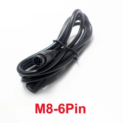Durable Waterproof E-Bike Speed Sensor Extension Cable - 1M Male to Female Connector (6Pin)