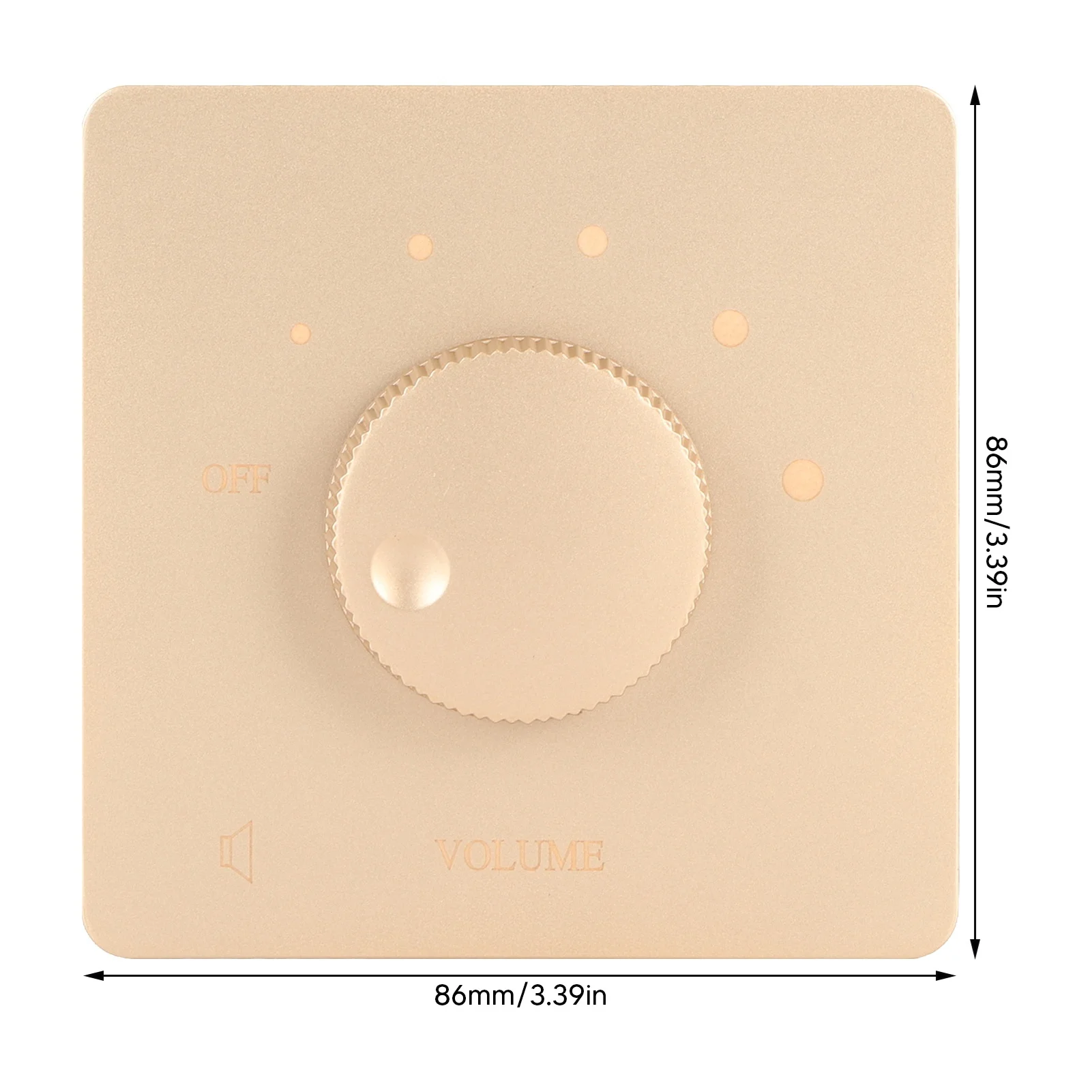 Wall Volume Control 50W Volume Control Professional Safety 5 Gears Tuning Knob Volume Controller for Home Speakers