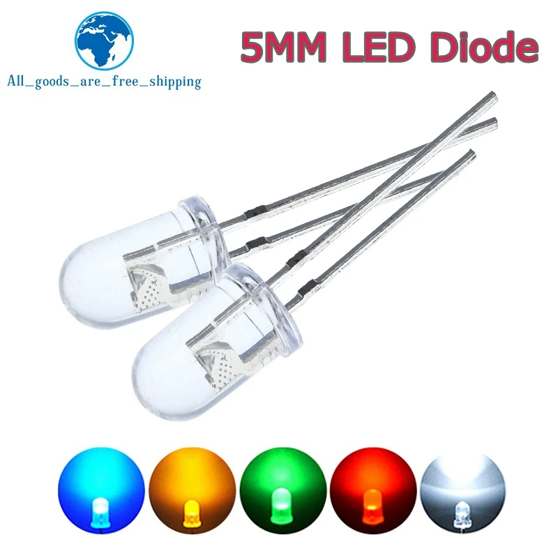 10mm Round Top Diffused Milky LED Diode Colorful Emitting Sign Light Bright Mist 