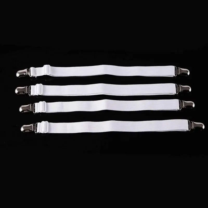 E8BD 4pcs 탄성 침대 시트 스트랩 클립 그리퍼 패스너 매트리스 커버 침구..