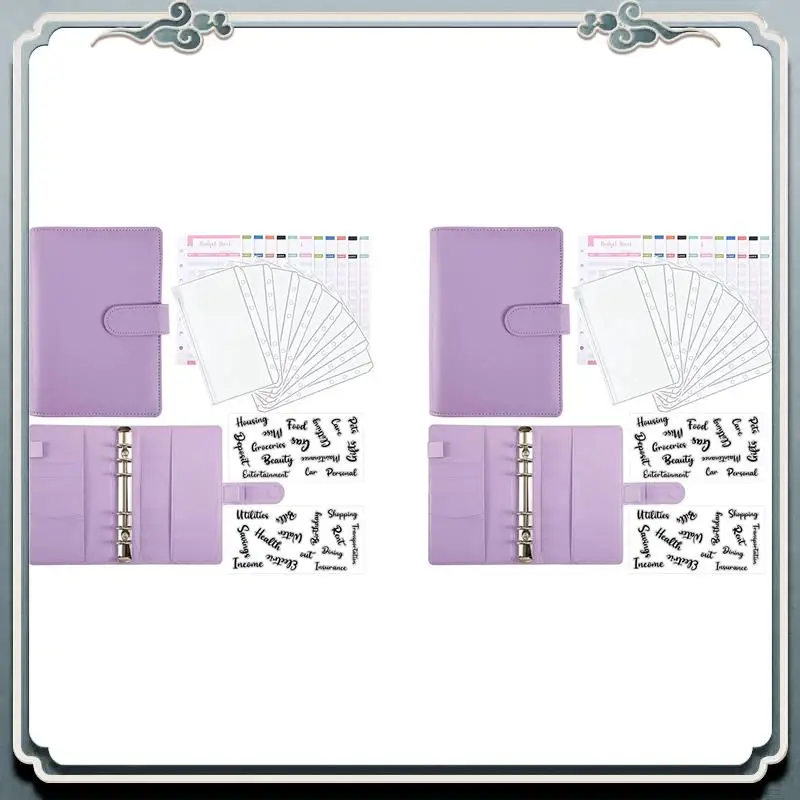 예산 관리용 ABIJ-2X 현금 봉투, A6 예산 바인더, 바인더 포켓, 비용 예..