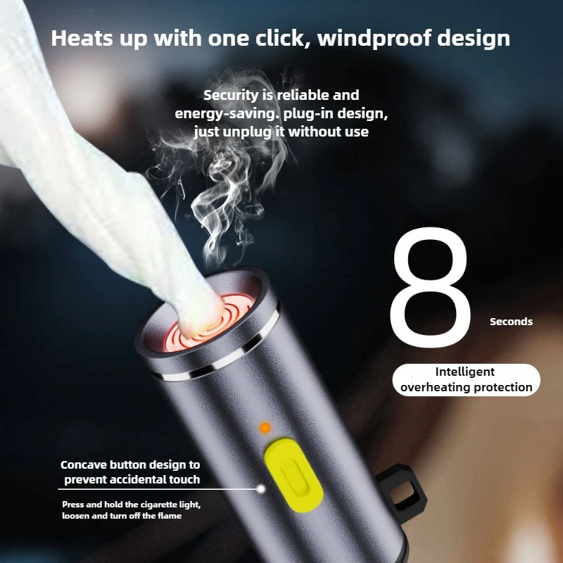 Sleek Portable Electric Lighter for Travel and Outdoor Use