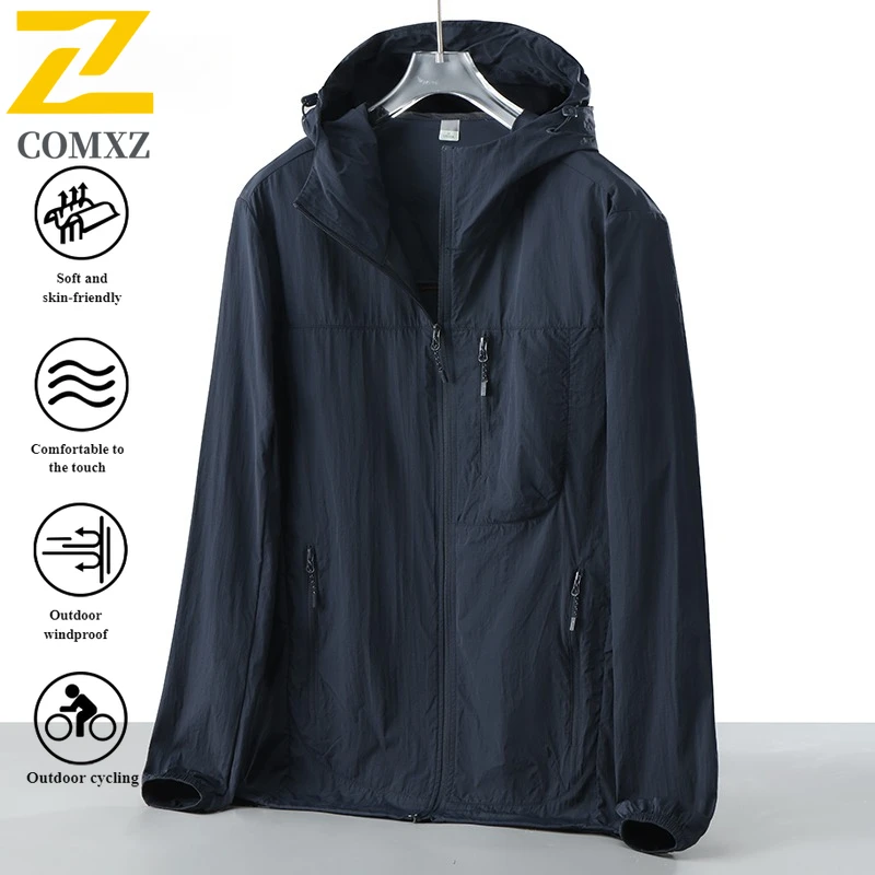 Men Ultra-Light Ice Silk UV Protection Skin Jacket Coat UPF50+ Quick-Dry Cooling Fishing  for Outdoor Cycling Sunscreen clothing
