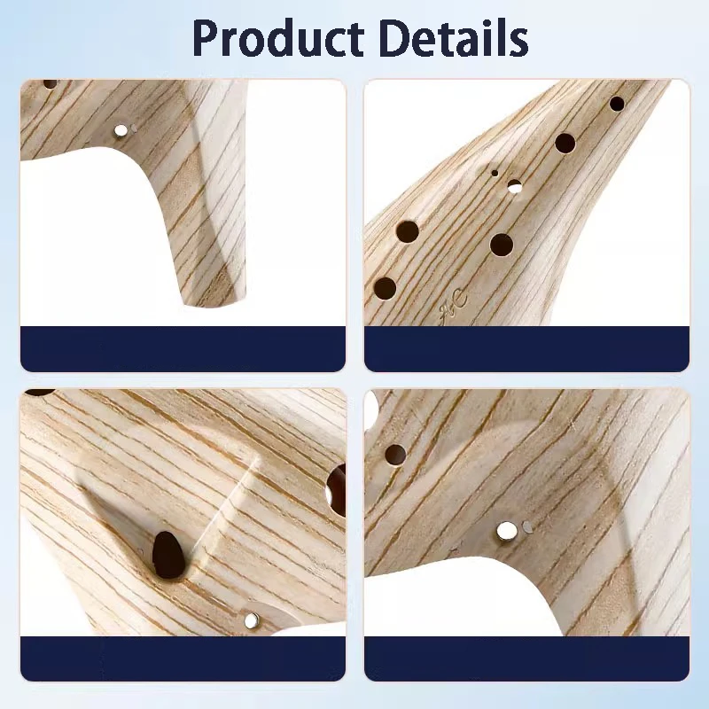Resin Ocarina 12 Hole AC Tuning Beginners Wood Grain Ocarinas Professional Alto Tone C Ocarina Music Instruments for Children