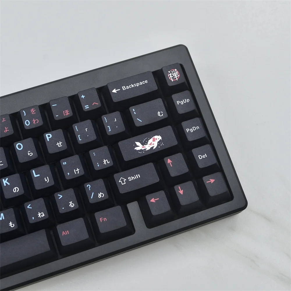 Teclado Gmk Zenpond Keycaps Perfil Cereja Pbt Sublimação de Tintura Interruptor mx com 1.75u Shift 2u 129 Chaves - Imagem 2